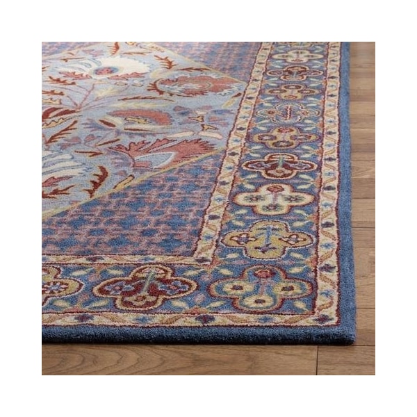 Safavieh Antiquity Global Square Hand Tufted RugsBlue & Red 6 x 6 ft. - AT508M-6SQ