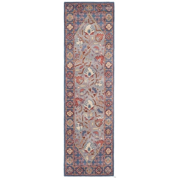 Safavieh Antiquity Global Square Hand Tufted RugsBlue & Red 6 x 6 ft. - AT508M-6SQ