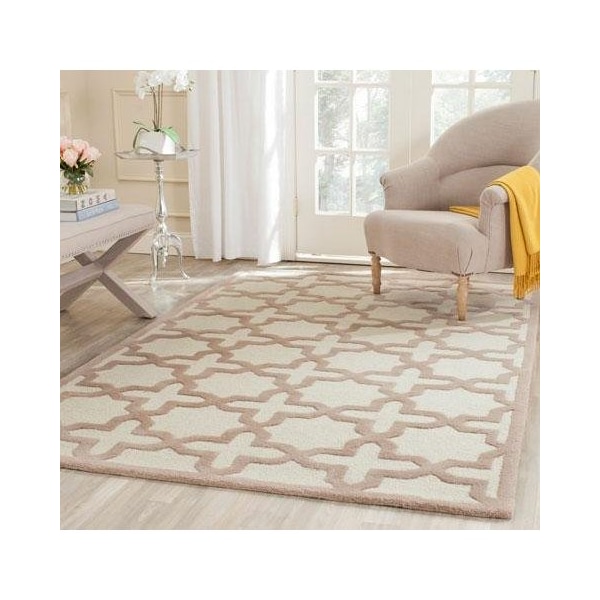 Safavieh Cambridge Hand Tufted Rectangle RugIvory & Beige 4 x 6 ft. - CAM125P-4
