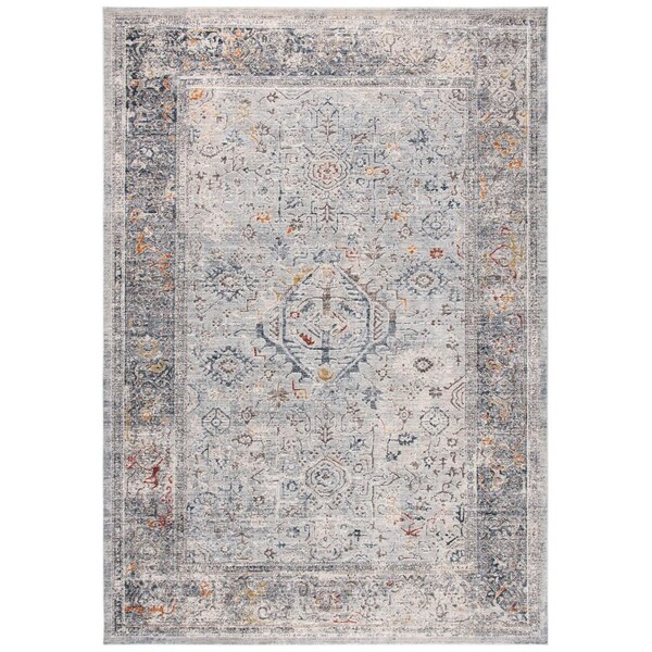 Safavieh 8 x 10 ft. Square History 500 Rug Light Grey & Navy - HIS584F-8