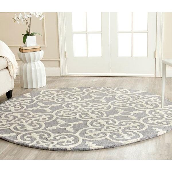 Safavieh Cambridge Hand Tufted Rectangle RugSilver & Ivory 8 x 10 ft. - CAM133D-8