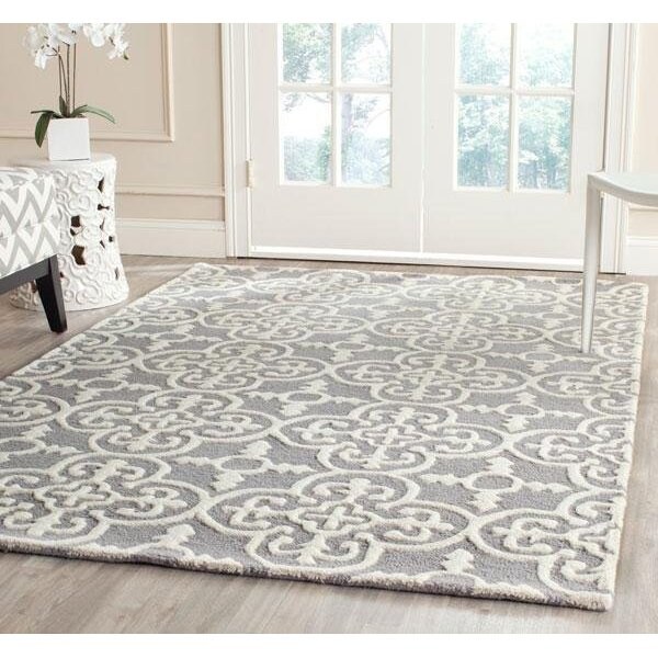 Safavieh Cambridge Hand Tufted Rectangle RugSilver & Ivory 8 x 10 ft. - CAM133D-8
