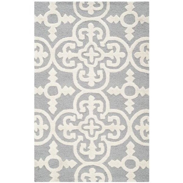 Safavieh Cambridge Hand Tufted Rectangle RugSilver & Ivory 8 x 10 ft. - CAM133D-8