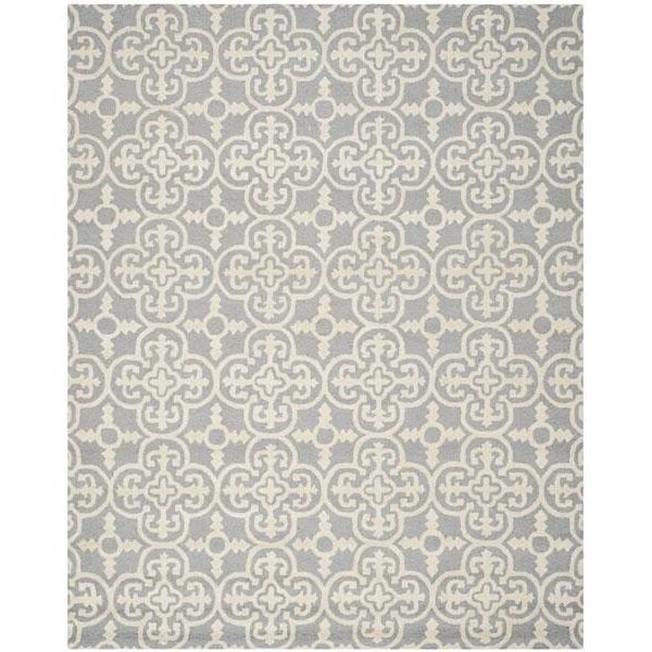 Safavieh Cambridge Hand Tufted Rectangle RugSilver & Ivory 8 x 10 ft. - CAM133D-8