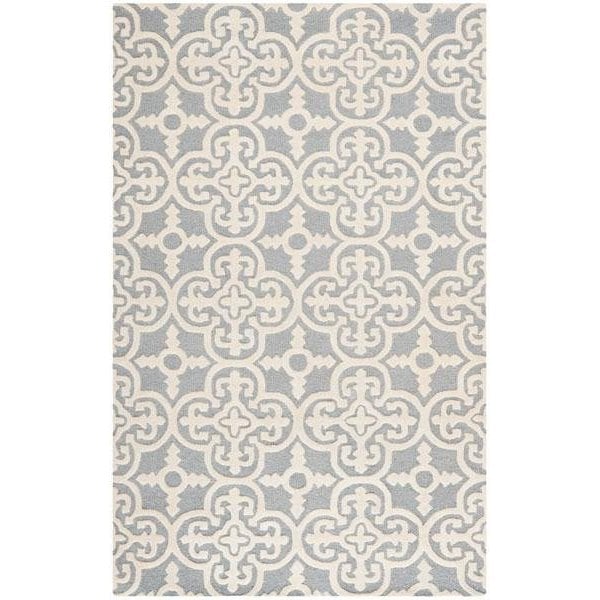 Safavieh Cambridge Hand Tufted Rectangle RugSilver & Ivory 8 x 10 ft. - CAM133D-8