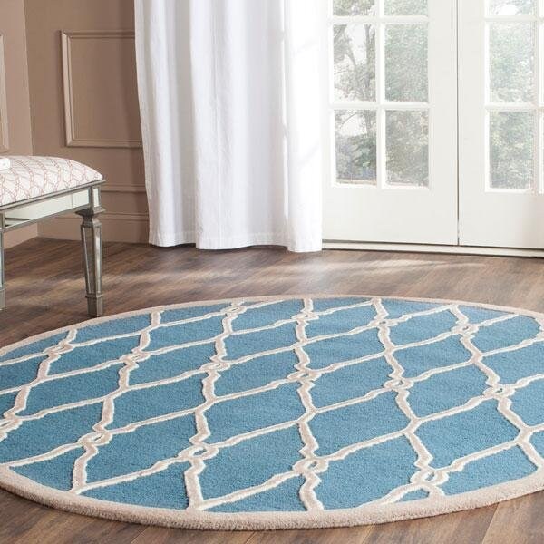 Safavieh Cambridge Hand Tufted Accent Rug- Navy - Ivory- 2 x 3 ft. - CAM352M-2