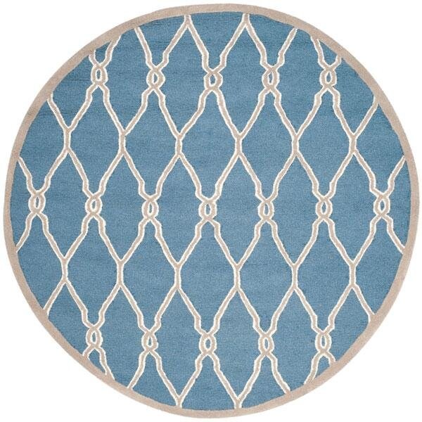 Safavieh Cambridge Hand Tufted Accent Rug- Navy - Ivory- 2 x 3 ft. - CAM352M-2