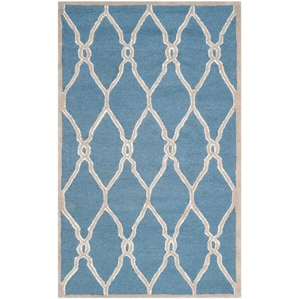 Safavieh Cambridge Hand Tufted Accent Rug- Navy - Ivory- 2 x 3 ft. - CAM352M-2