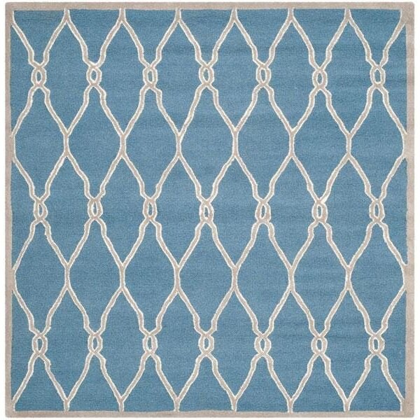 Safavieh Cambridge Hand Tufted Accent Rug- Navy - Ivory- 2 x 3 ft. - CAM352M-2
