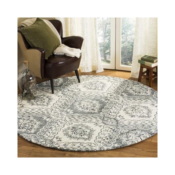 Safavieh Blossom Hand Tufted Square RugBlue & Ivory 6 x 6 ft. - BLM601M-6SQ