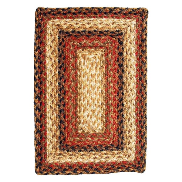 Homespice Decor 10 x 10 in. Russet Jute Braided Rugs, Beige - 565044