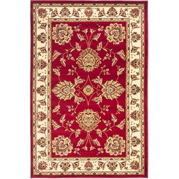 Safavieh 4 x 6 ft. Small Rectangle Lyndhurst Red and Ivory Traditional Rug - LNH555-4012-4