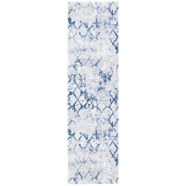 Safavieh 10 x 14 ft. Amelia 700 Power Loomed Rectangle Area Rug, Grey & Navy - ALA783H-10