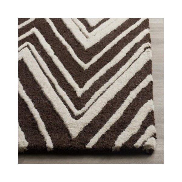 Safavieh 2 x 3 ft. Cambridge Hand Tufted Accent Area RugBrown & Ivory - CAM711R-2