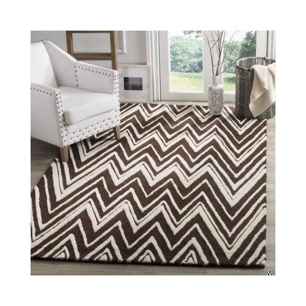 Safavieh 2 x 3 ft. Cambridge Hand Tufted Accent Area RugBrown & Ivory - CAM711R-2