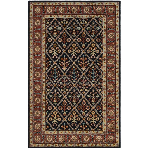Safavieh Heritage Hand Tufted Rectangle Rug, Navy and Red - 3 x 5 ft. - HG738N-3
