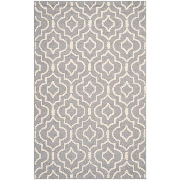 Safavieh Cambridge Hand Tufted Accent Rug- Silver - Ivory- 2 x 3 ft. - CAM141D-2
