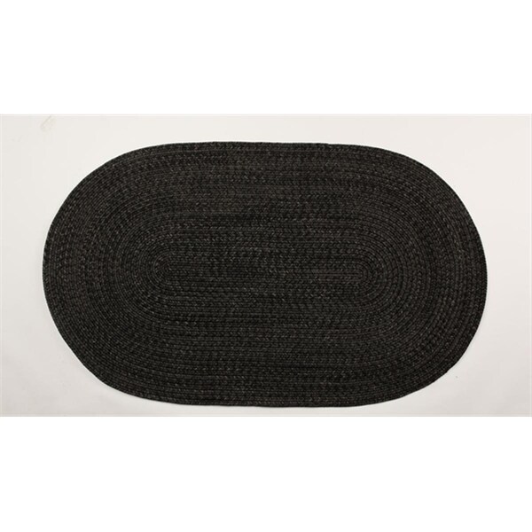 Homespice Decor Black Ultra Durable Braided Rugs - Oval - 300577