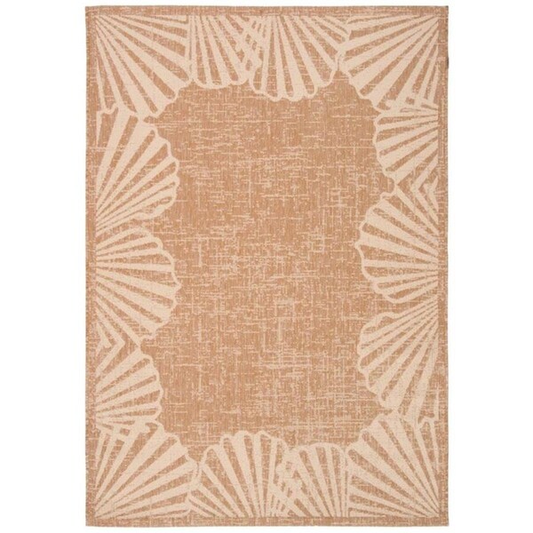 Safavieh 5 ft. 3 in. x 7 ft. 6 in. Courtyard Coastal Rectangle Rug Natural & Beige - CYH8815-39321-5