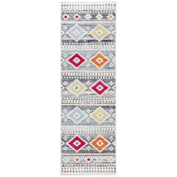 Safavieh Rectangular Adirondack Global Area RugLight Grey & Ivory 8 x 10 ft. - ADR276F-8