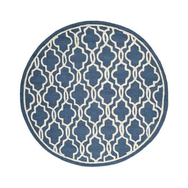 Safavieh 6 x 9 ft. Cambridge Hand Tufted Medium Rectangle Area RugNavy & Ivory - CAM131G-6