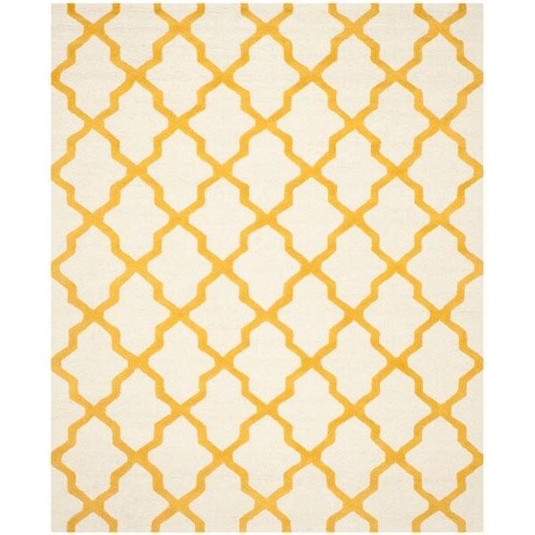 Safavieh Cambridge Hand Tufted Round Rug- Ivory - Gold- 4 x 4 ft. - CAM121U-4R