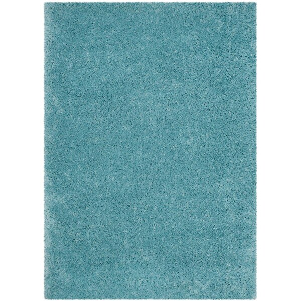 Safavieh Polar Shag Power Loomed Small Rectangle Area RugLight Turquoise 4 x 6 ft. - PSG800T-4