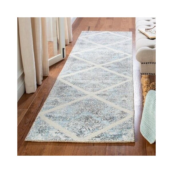 Safavieh 8 x 10 ft. Artistry 600 Contemporary Rectangle Area RugIvory & Blue - ARR667M-8