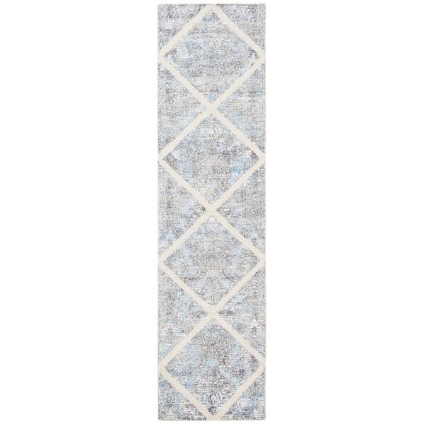 Safavieh 8 x 10 ft. Artistry 600 Contemporary Rectangle Area RugIvory & Blue - ARR667M-8