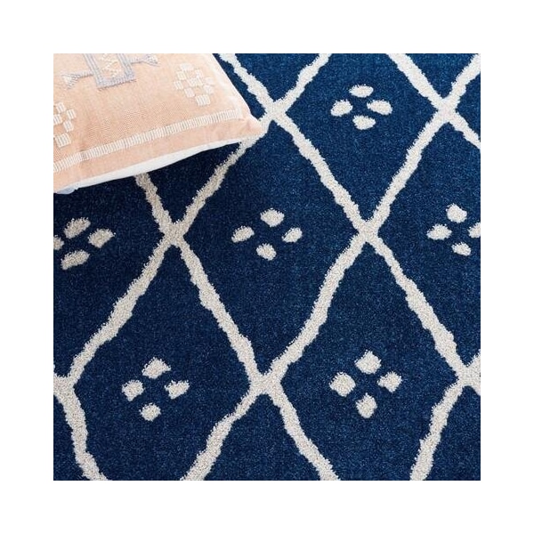 Safavieh 8 x 10 ft. Amherst Contemporary Rectangle Area Rug, Blue & Creme - AMT442N-8