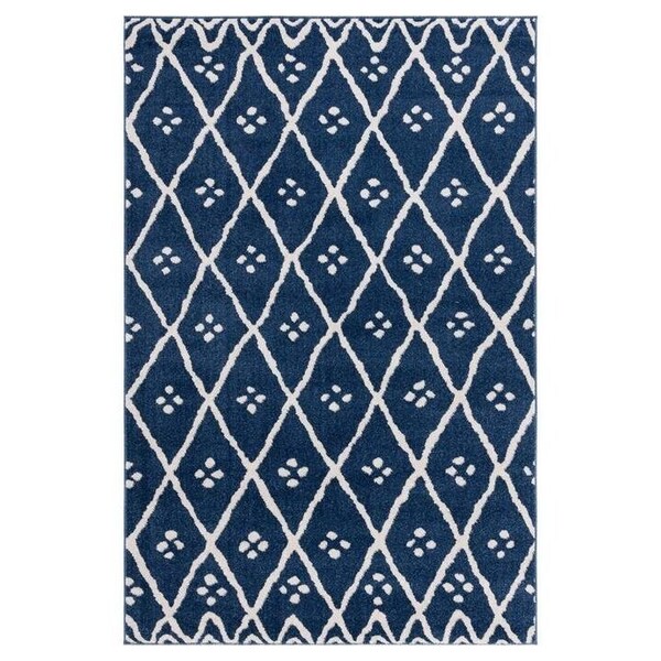 Safavieh 8 x 10 ft. Amherst Contemporary Rectangle Area Rug, Blue & Creme - AMT442N-8