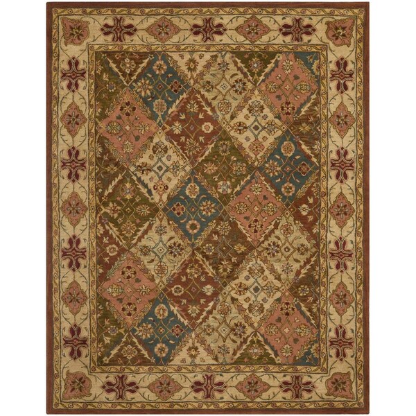 Safavieh Heritage Hand Tufted Rectangle RugBeige & Beige 7 ft.-6 in. x 9 ft.-6 in. - HG316A-8