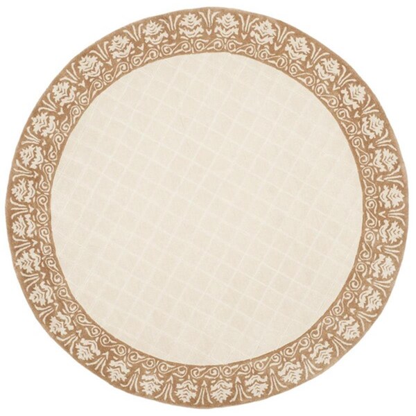 Safavieh 8 x 8 ft. Total Performance Hand Hooked Round Area RugIvory & Creme - TLP755A-8R