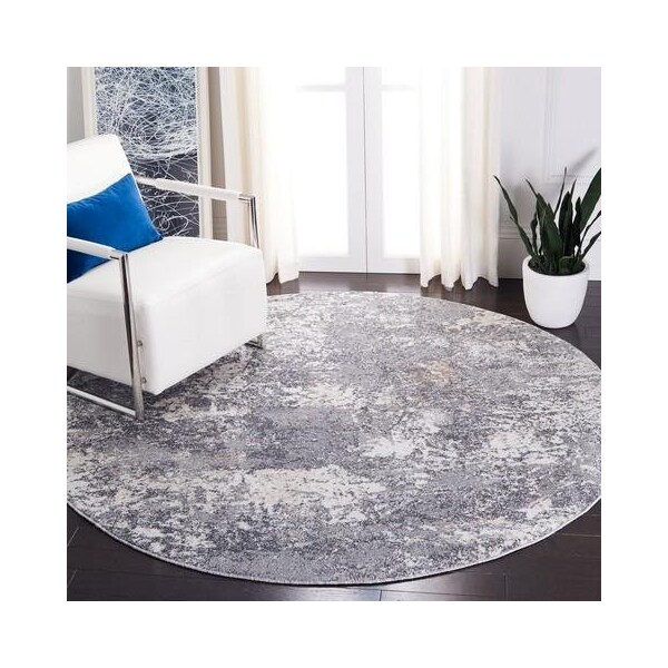 Safavieh 3 x 5 ft. Aston 700 Rectanglar Modern Contemporary Rug Light Grey & Grey - ASN715F-3
