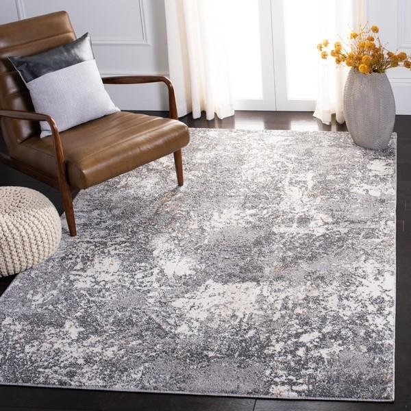 Safavieh 3 x 5 ft. Aston 700 Rectanglar Modern Contemporary Rug Light Grey & Grey - ASN715F-3