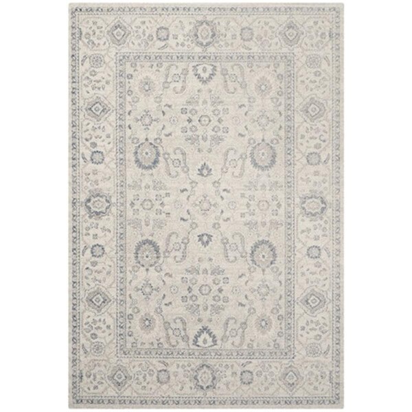 Safavieh Patina Power Loomed Rectangle Rug- Light Grey - Ivory- 5 ft. 1 in. x 7 ft. 6 in. - PTN322C-5