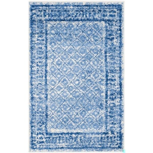 Safavieh Adirondack Square Area RugSilver & Blue 4 x 4 ft. - ADR110D-4SQ