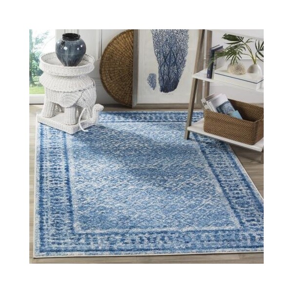Safavieh Adirondack Square Area RugSilver & Blue 4 x 4 ft. - ADR110D-4SQ