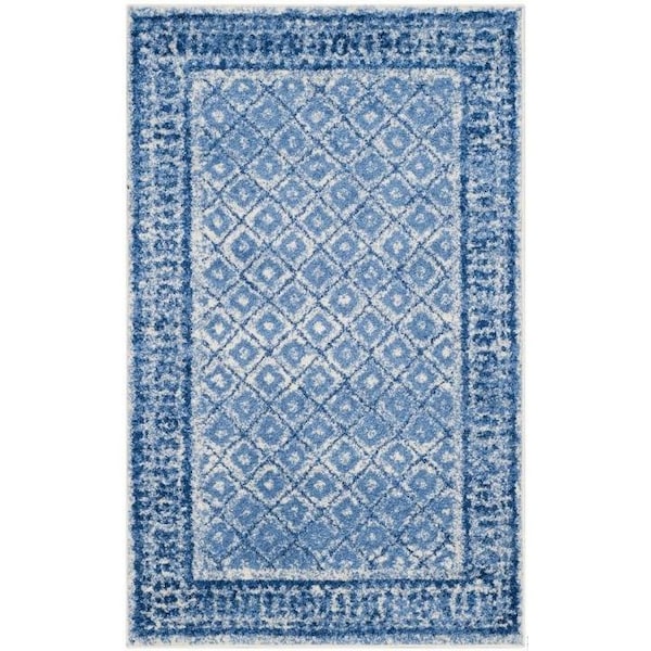 Safavieh Adirondack Square Area RugSilver & Blue 4 x 4 ft. - ADR110D-4SQ