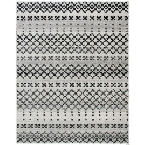 Safavieh 5 ft. 1 in. x 7 ft. 6 in. Adirondack Rectangle Power-Loomed Rug Gray & Ivory - ADR220G-5