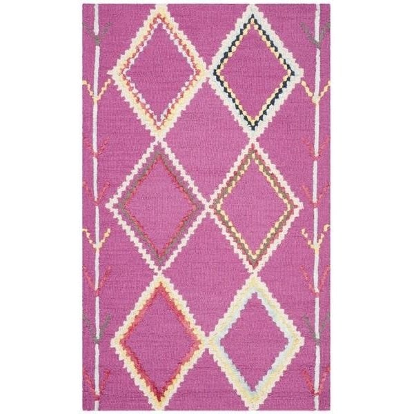 Safavieh Bellagio Hand Tufted Accent RugFuchsia & Multi Color 2 ft.-6 in. x 4 ft. - BLG563R-24
