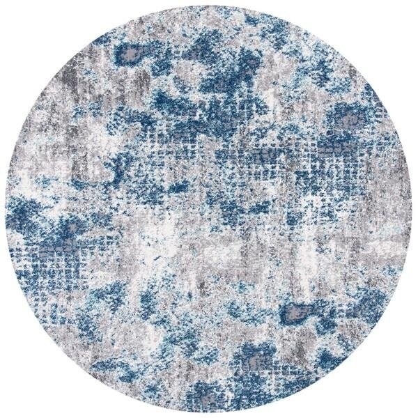 Safavieh 3 x 5 ft. Aston 700 Rectanglar Modern Contemporary Rug Navy & Grey - ASN704N-3