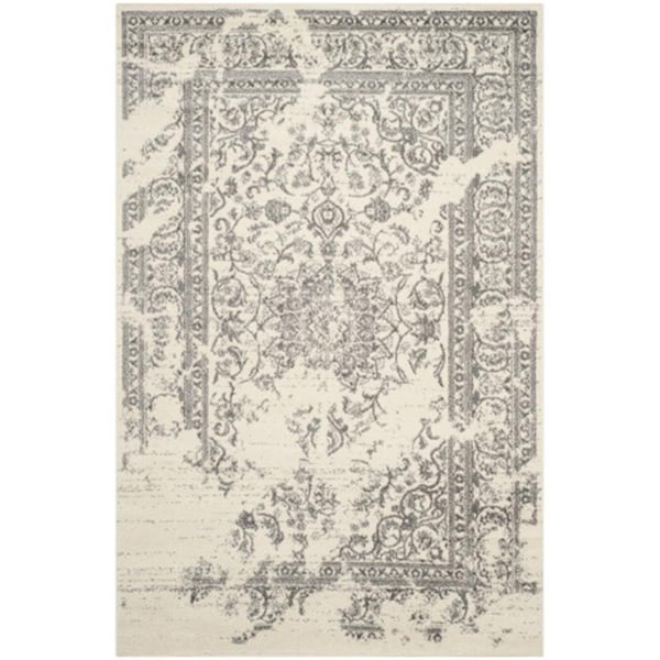 Safavieh 2 ft.-6 in. x 4 ft. Runner Casual Adirondack- Ivory and Silver Power Loomed Rug - ADR101B-24