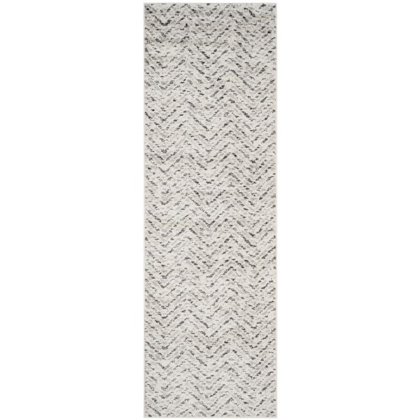 Safavieh Adirondack Power Loomed Runner Rug, Ivory and Charcoal - 2 ft.-6 in. x 6 ft. - ADR104N-26