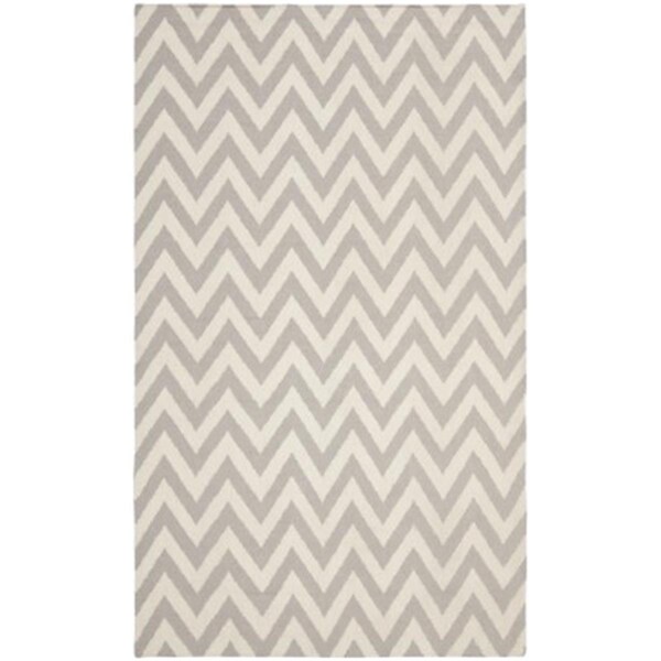Safavieh 9 Ft. X 12 Ft. Large Rectangle Contemporary Dhurries- Grey And Ivory- Flatweave Rug - DHU557C-9