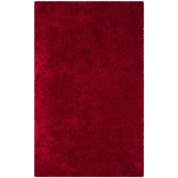 Safavieh 8 x 10 ft. Luxe Shag Hand Tufted Rug, Red - Large Rectangle - SGX160E-8