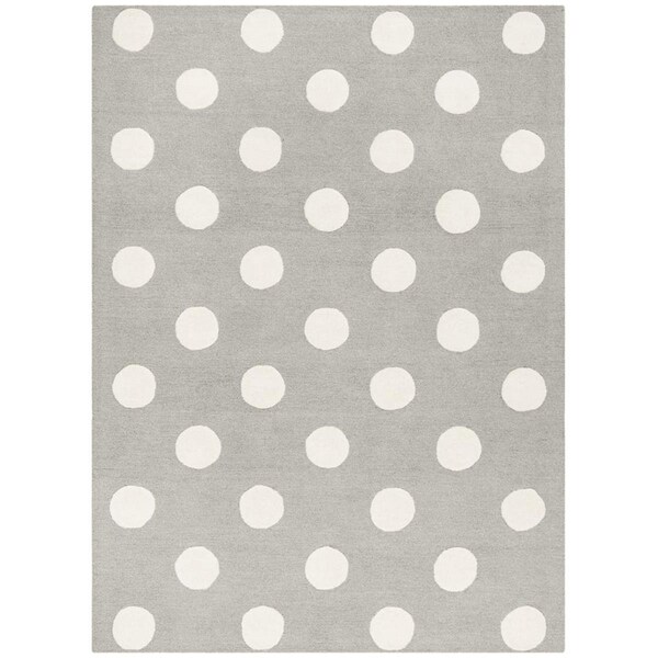 Safavieh Kids Hand Tufted Small Rectangular Area Rug, Grey and Ivory - 3 x 5 ft. - SFK904C-3
