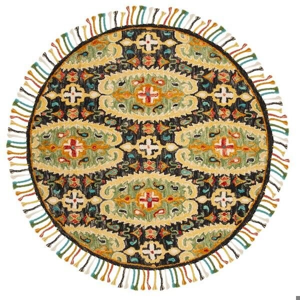 Safavieh Blossom Hand Tufted Runner Area RugCharcoal & Gold 2 ft. 3 in. x 8 ft. - BLM454A-28