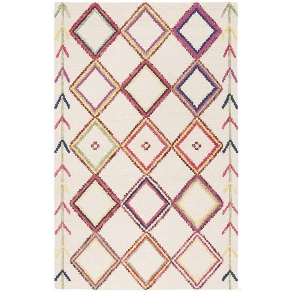 Safavieh Bellagio Hand Tufted Rectangle RugIvory & Multi Color 8 x 10 ft. - BLG563A-8