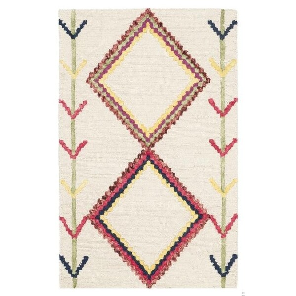 Safavieh Bellagio Hand Tufted Rectangle RugIvory & Multi Color 8 x 10 ft. - BLG563A-8